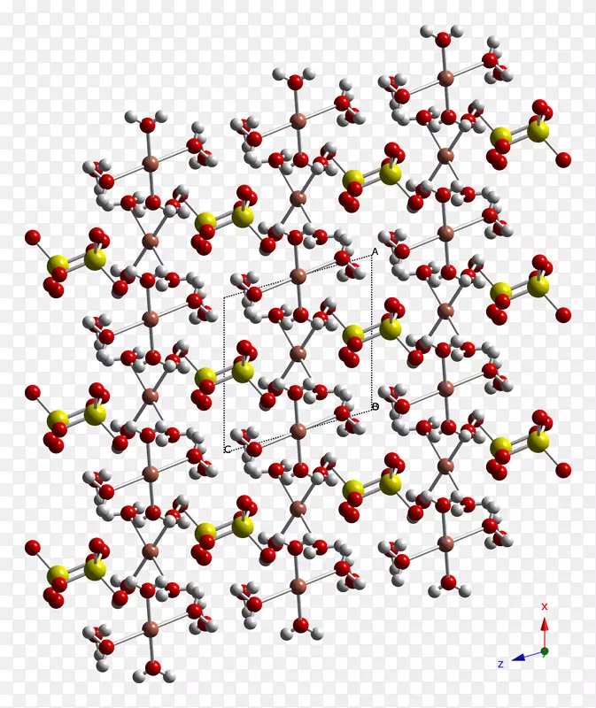 硫酸铜水合物晶体结构