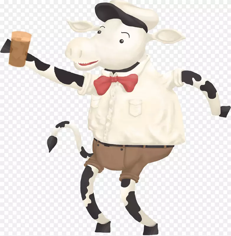 牛乳牛生长激素填充动物和可爱的玩具