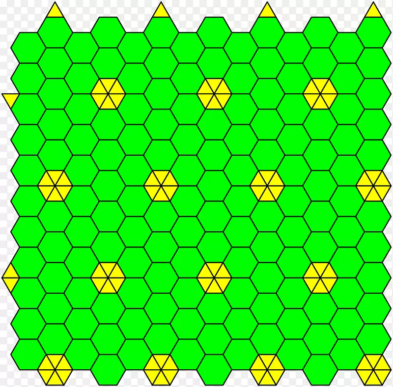 凸规则多边形图面的镶嵌六角形倾斜
