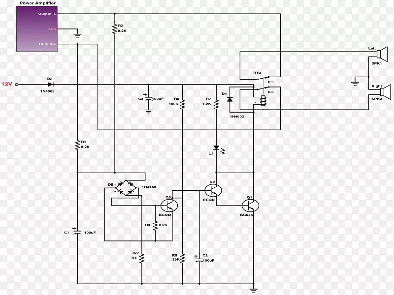 电路图电子线路原理图扬声器接线图