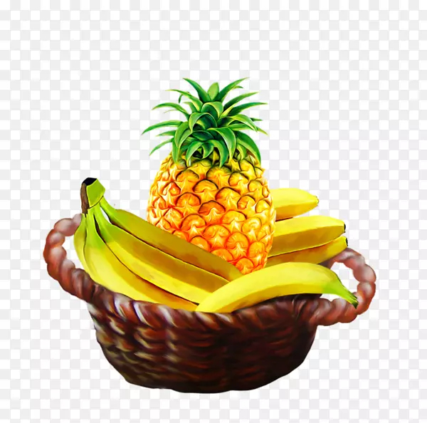 菠萝香蕉水果礼品篮素食菠萝
