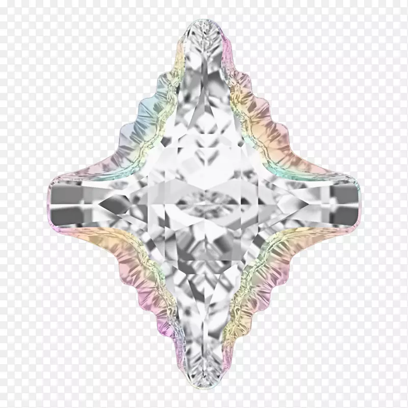 施华洛世奇晶形菱形耳环-结构精美的水晶按钮
