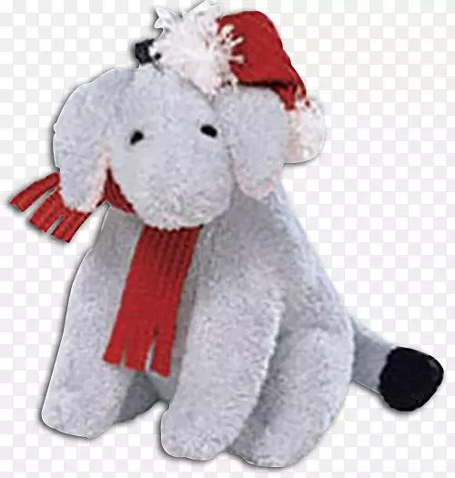 毛绒玩具&可爱的玩具狗毛绒圣诞装饰品大象狗