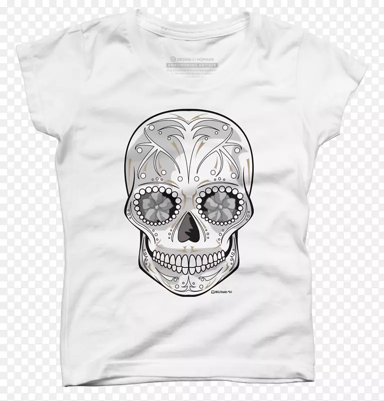人类设计的t恤服装-糖头骨