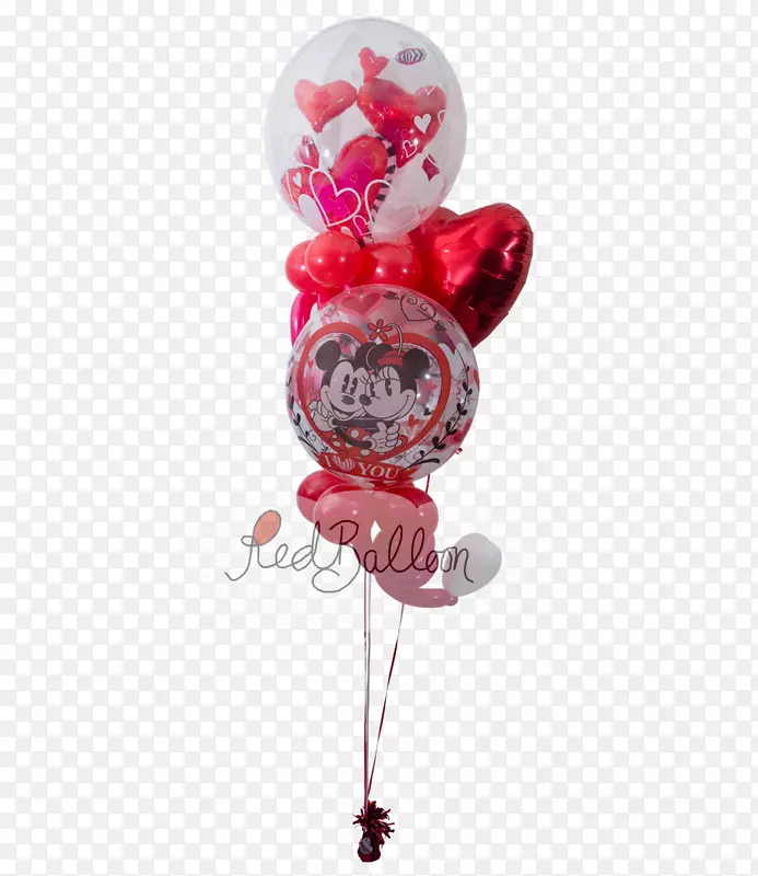 由红色气球制成的气球软木塞情人节礼物派对-气球