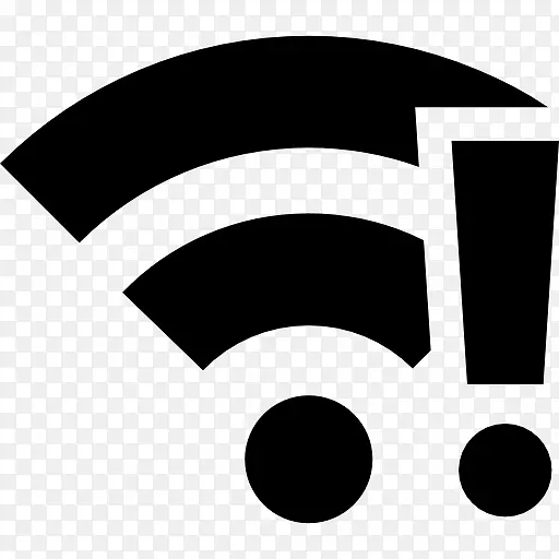 惊叹号wi-fi计算机图标无线接入点符号