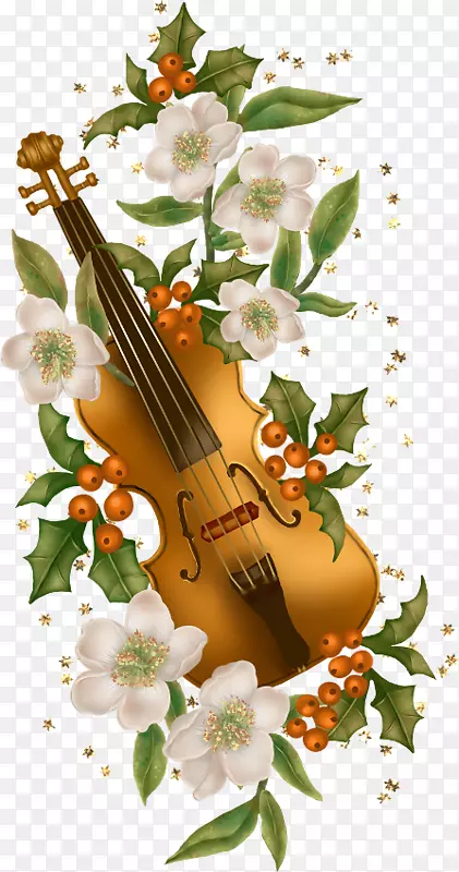小提琴花卉设计乐器花小提琴