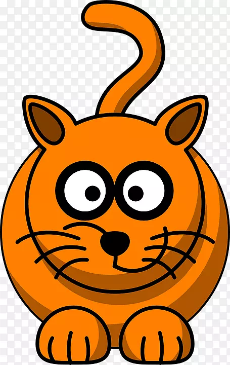 黑白绘画卡通片艺术-猫