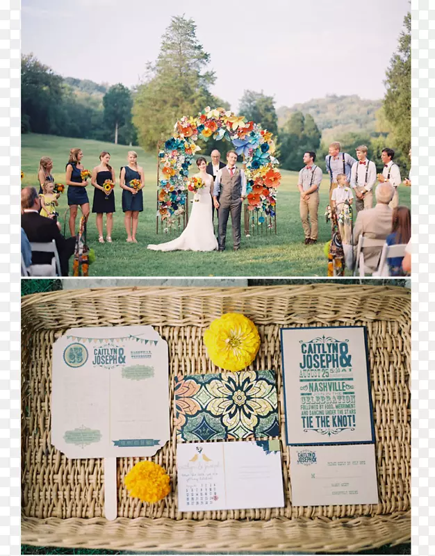 婚礼邀请函，新娘纸，绿色婚礼-盛开鲜花的古代女子