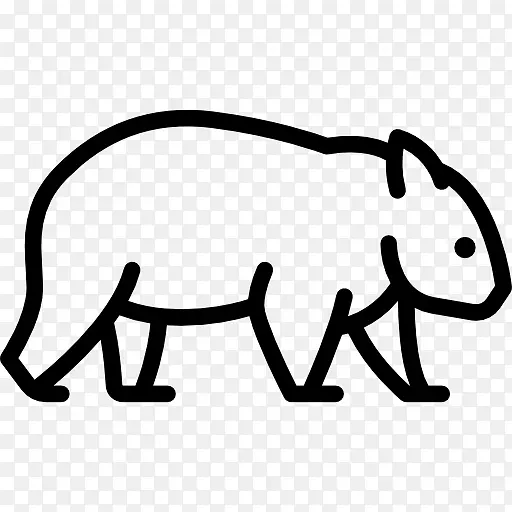 袋熊电脑图标动物剪贴画