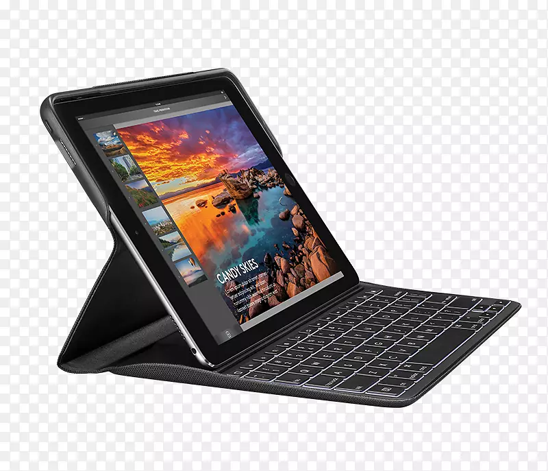 电脑键盘罗技创造有线键盘和折叠盒-黑色iPad Pro(12.9英寸)(第二代)-苹果