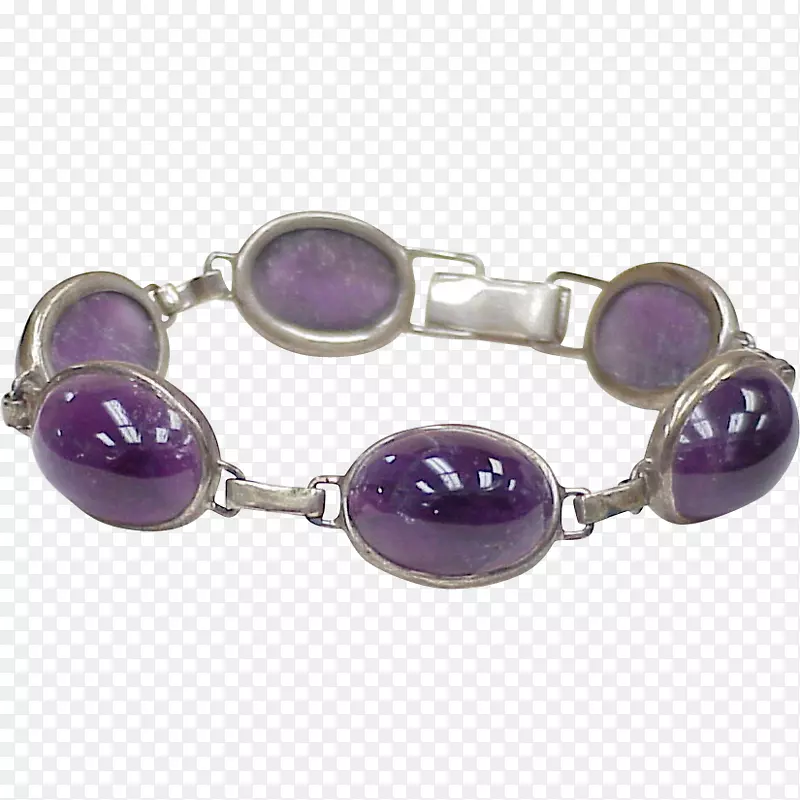 紫水晶手镯紫色银珠-紫色
