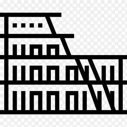 比萨计算机图标竞技场斜塔.希腊建筑柱装饰背景