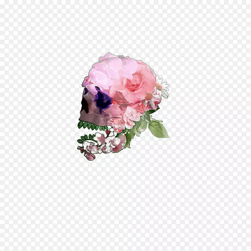 t恤头盖骨花纹切花.t恤