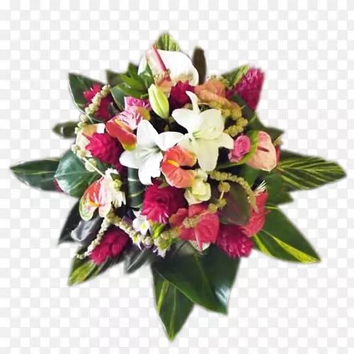 花卉设计花束切花白心形新娘新郎新婚照