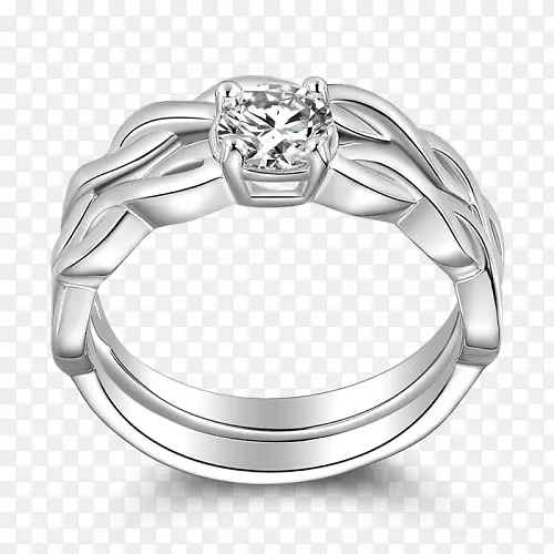 结婚戒指纯银新娘戒指