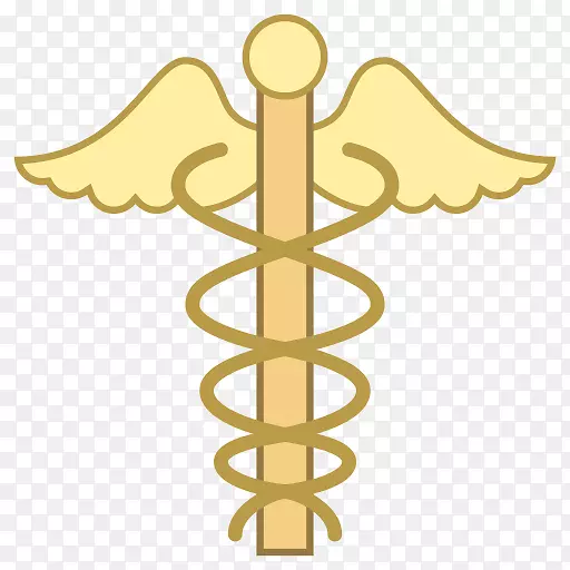 阿斯克利皮乌斯的赫姆斯杖作为药物的象征.符号