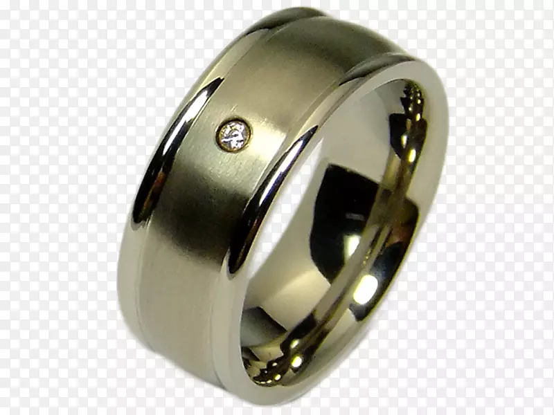 结婚戒指钻石银身珠宝戒指