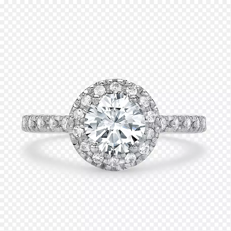 麦肯齐&笑容满面的珠宝商订婚戒指钻石切割结婚戒指