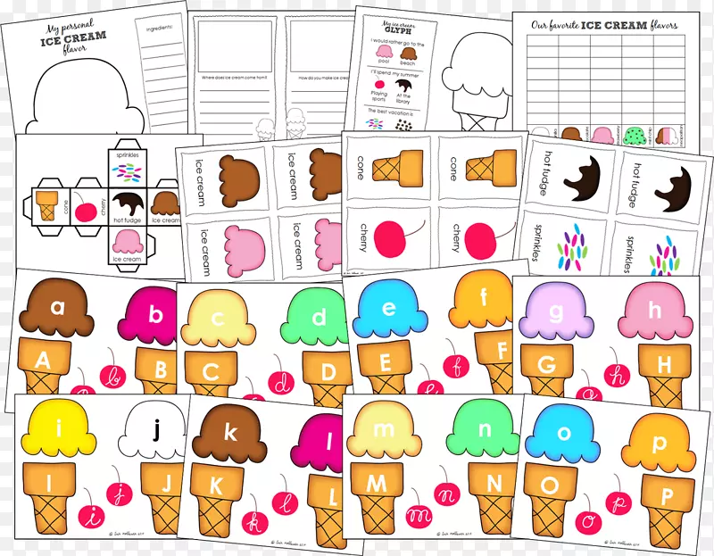 不同颜色背景下的人体行为电脑图标线条剪贴画冰淇淋图案