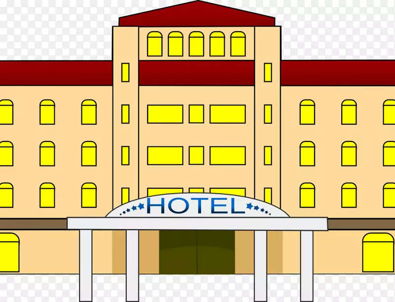 酒店汽车旅馆剪贴画-酒店