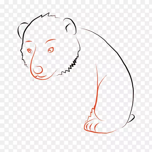 胡须猫画夹艺术-熊卡通般的创意生日