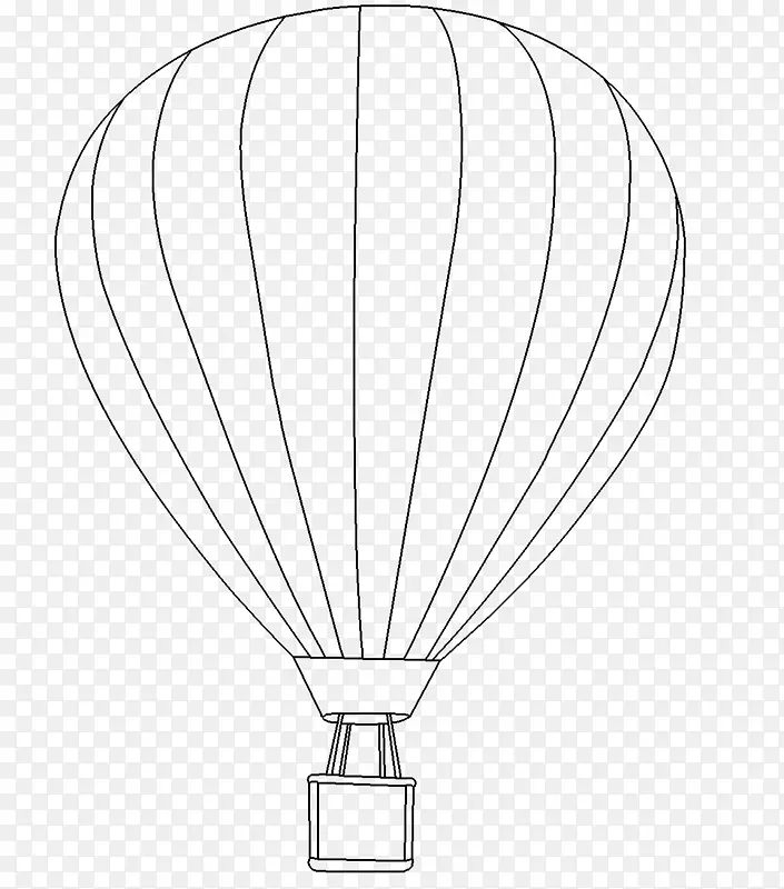 热气球线画夏威夷-气球图案