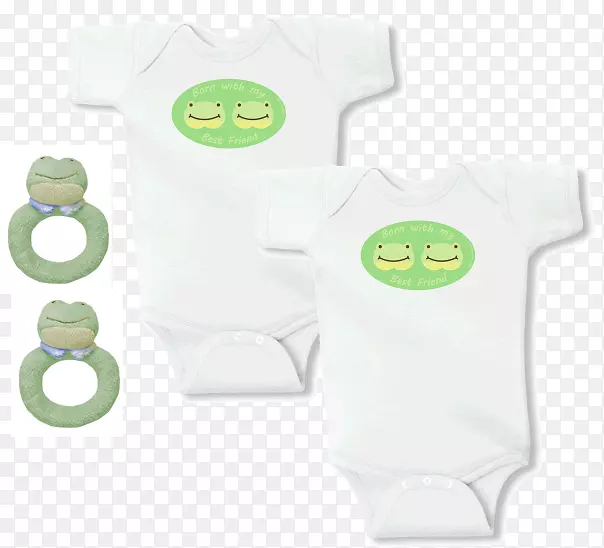 婴儿和幼童一件礼物双胞胎婴儿t恤-礼物