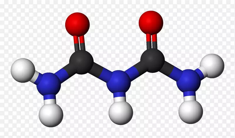 二甲基乙酰胺球棒模型缩二脲化学