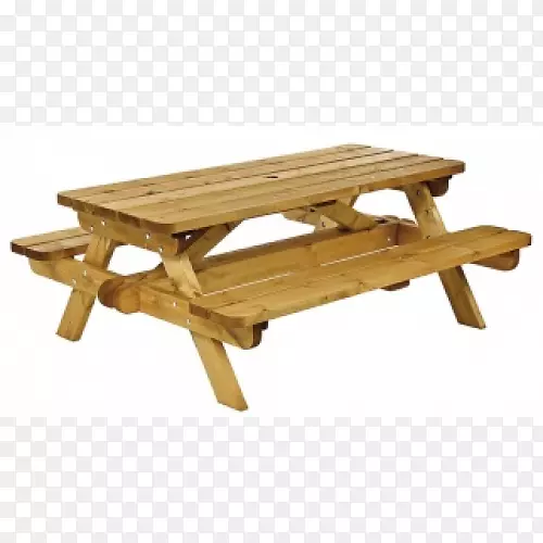 野餐桌长椅家具木材板座椅顶景
