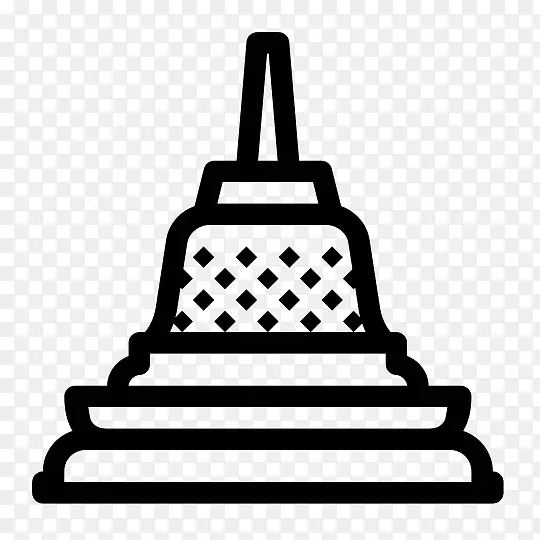 波罗布杜尔寺布达纳特电脑图标剪贴画-庙宇