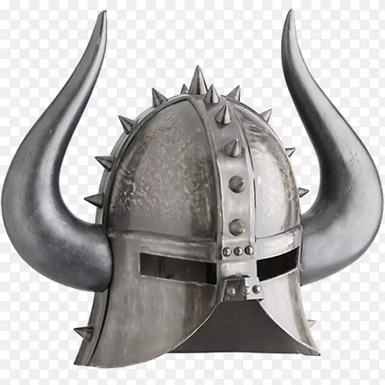 中世纪盔甲的角头盔骑士大头盔部件-头盔