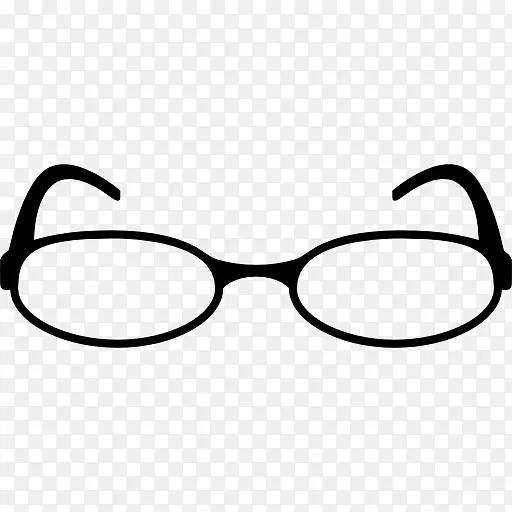 眼镜椭圆形电脑图标服装眼镜