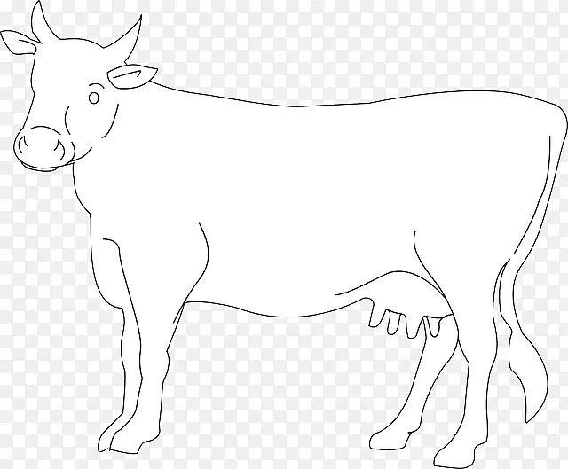 奶牛画剪艺术-牛