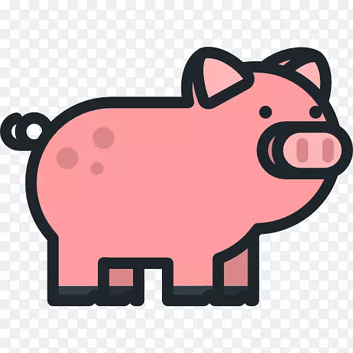 猪电脑图标剪贴画-猪