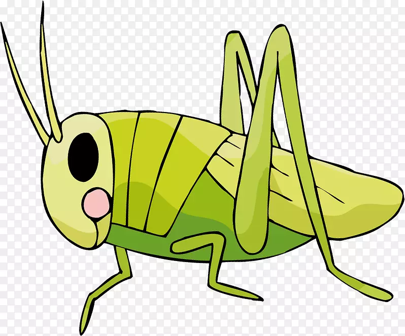 昆虫卡通动物黄色剪贴画-昆虫