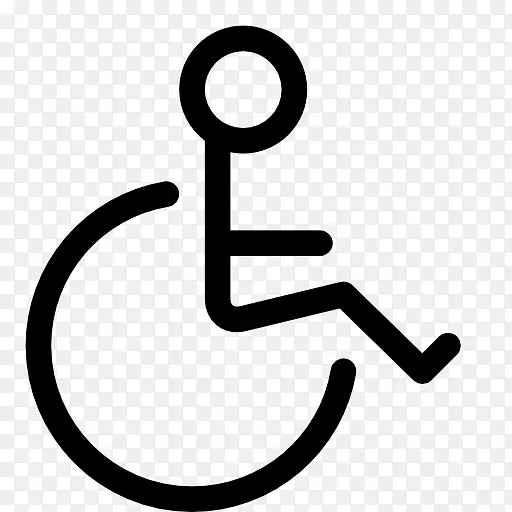 轮椅电脑图标残疾符号无障碍轮椅