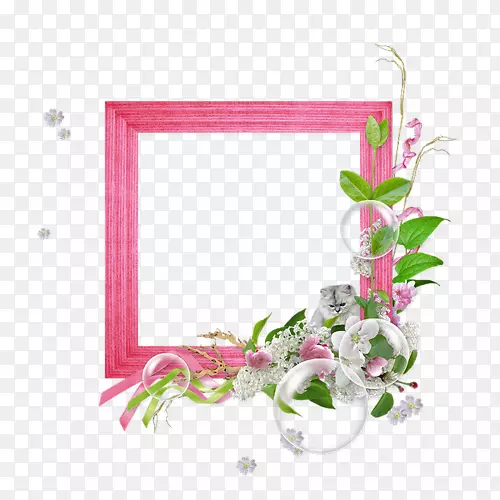 花卉设计画框字体设计