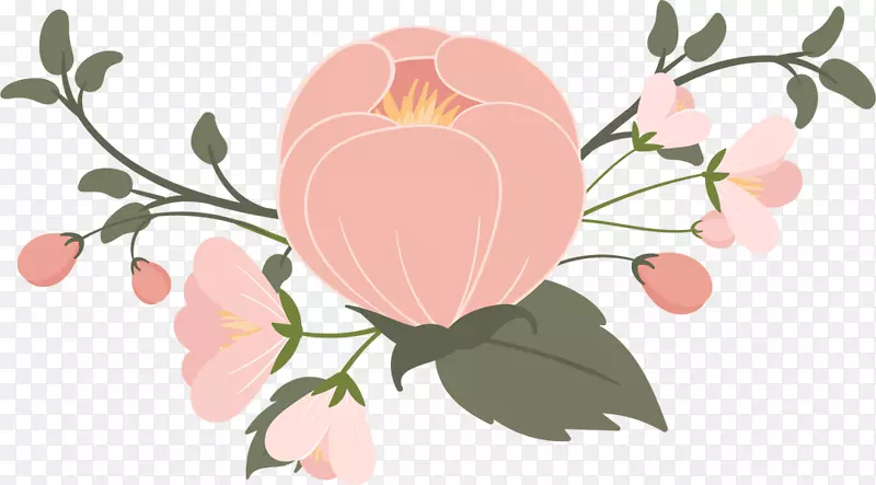 玫瑰花设计剪贴画-玫瑰
