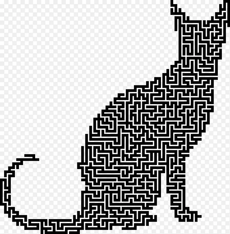 猫迷宫拼图夹艺术猫