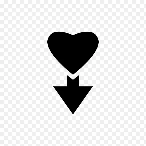 心脏箭头电脑图标符号-心脏