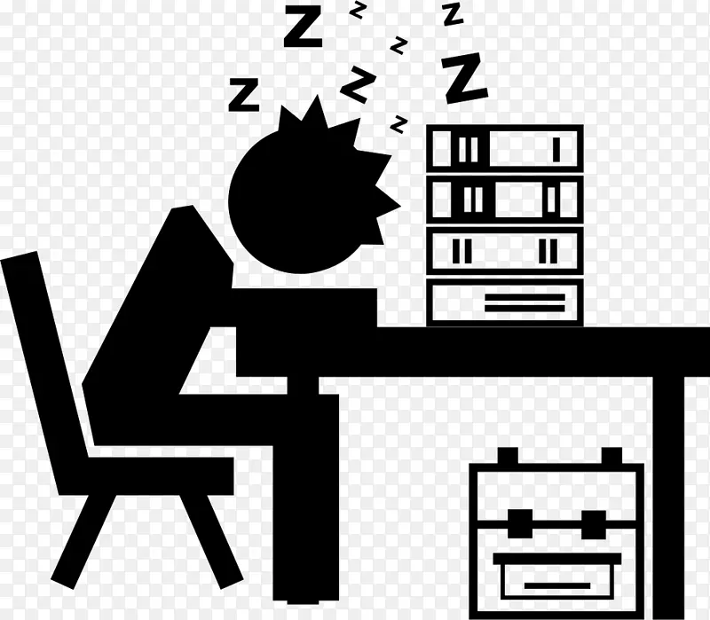 学生电脑图标课堂剪贴画学生躺在课桌上睡觉