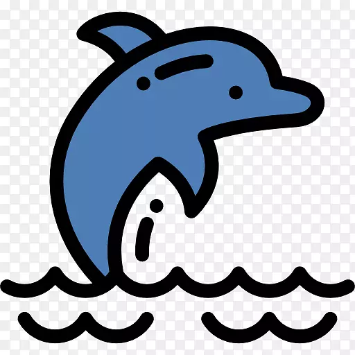 电脑图标剪辑艺术-自然海洋动物海豚
