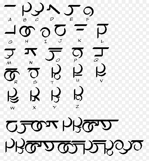 本字母表外星字母英语语言符号