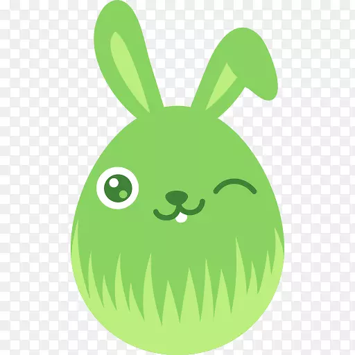 复活节兔子电脑图标眨眼夹艺术-表情符号