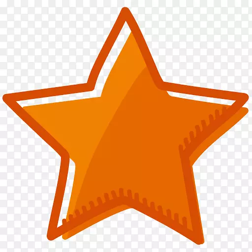电脑图标星星橙色符号-星星