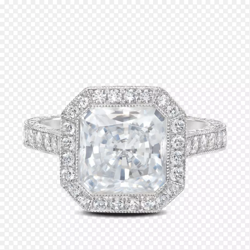 结婚戒指StevenKirsch公司钻石蓝宝石戒指
