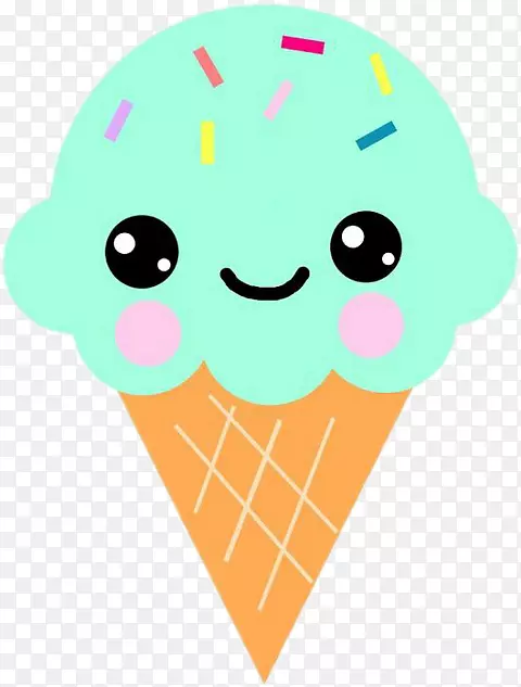 冰淇淋画卡瓦伊艺术-冰淇淋