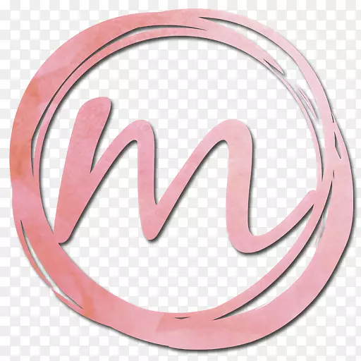 品牌粉红色m字体