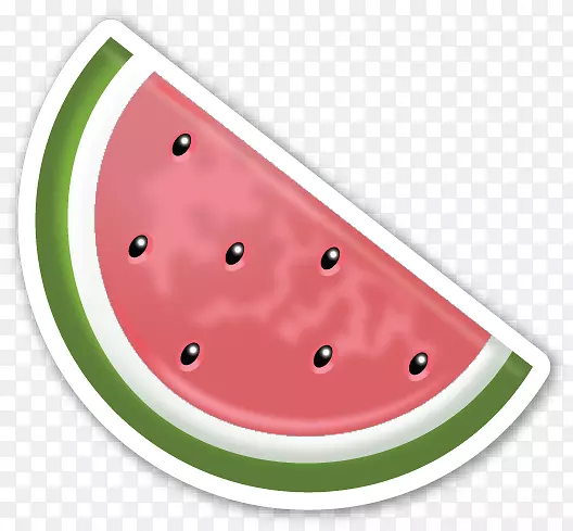 西瓜食品表情符号贴纸.表情符号